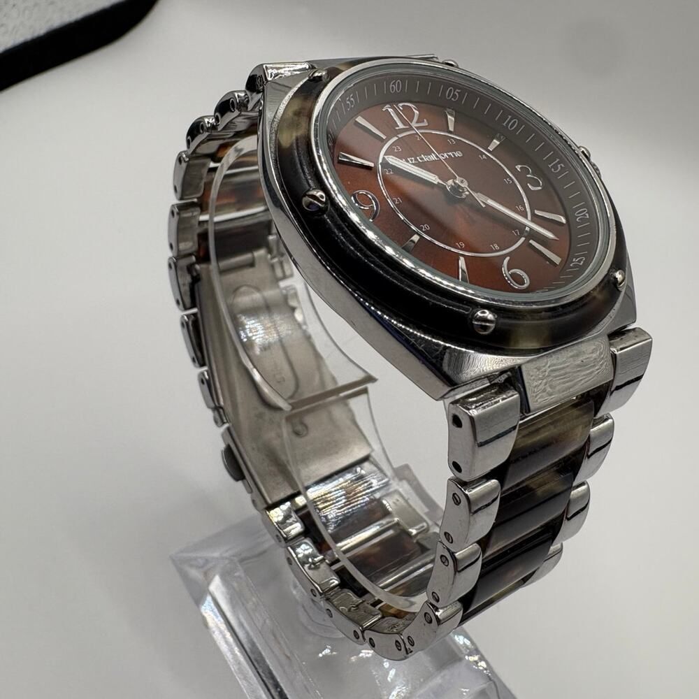 Liz Claiborne LC1055 Men’s Watch – 12/24 Hour Dial, Stainless Steel, Japan mvmt